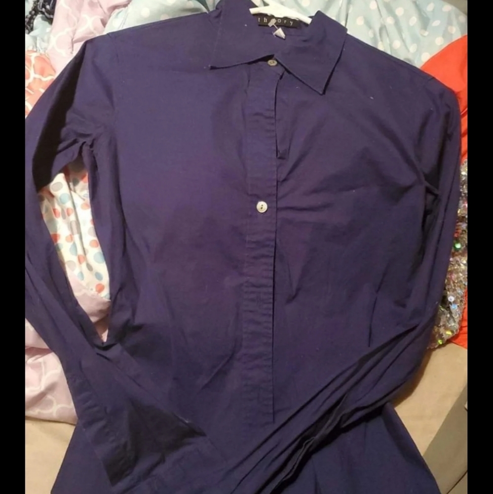 Theory womans button down dress shirt